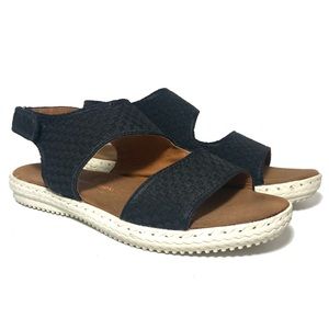 BERNIE MEV Black Woven Slingback Sandals EUR 40